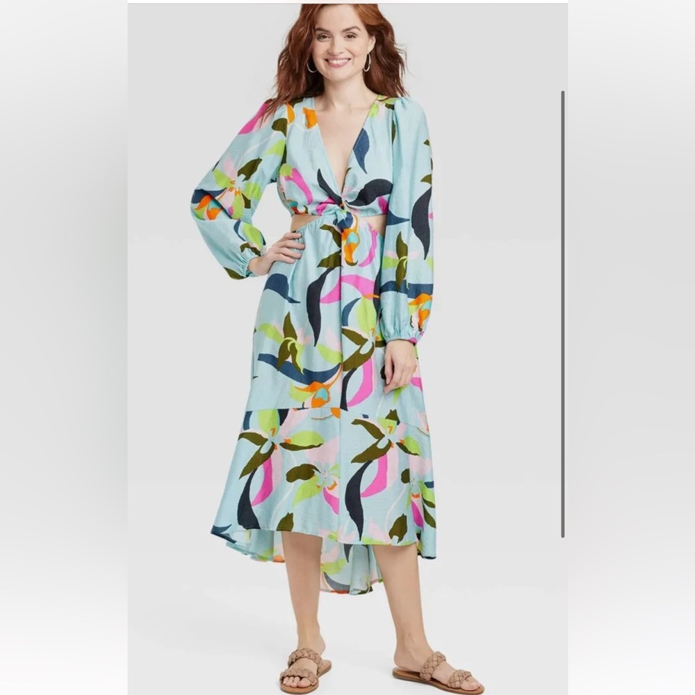 Target A New Day floral cutout maxi dress